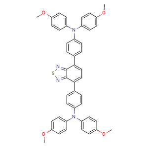Chemical structure of 4,4'-(Benzo[c][1,2,5]thiadiazole-4,7-diyl)bis(N,N-bis(4-methoxyphenyl)aniline) , CAS 2084812-75-7, AChemBlock AD281511