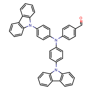 Chemical structure of 4-(Bis(4-(9H-carbazol-9-yl)phenyl)amino)benzaldehyde , CAS 943784-69-8, AChemBlock AD281519