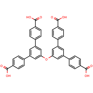 Chemical structure of 5',5''''-Oxybis(([1,1':3',1''-terphenyl]-4,4''-dicarboxylic acid)) , CAS 2345749-58-6, AChemBlock AD281546