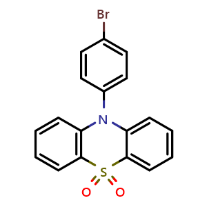 Chemical structure of 10-(4-Bromophenyl)-10H-phenothiazine 5,5-dioxide , CAS 1646629-09-5, AChemBlock AD281551