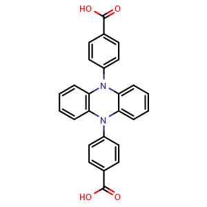 Chemical structure of 4,4'-(Phenazine-5,10-diyl)dibenzoic acid , CAS 2361294-28-0, AChemBlock AD281553
