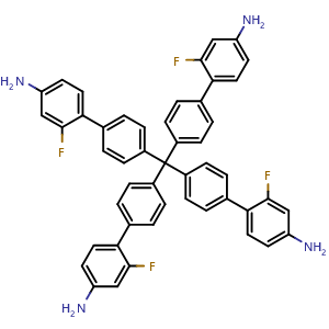 Chemical structure of 4',4''',4''''',4'''''''-Methanetetrayltetrakis(2-fluoro-[1,1'-biphenyl]-4-amine) , CAS 2739864-55-0, AChemBlock AD281557