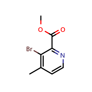 Chemical structure of Methyl 3-bromo-4-methylpicolinate , CAS 1240596-19-3, AChemBlock AD281560