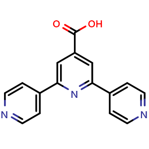 Chemical structure of [4,2':6',4''-Terpyridine]-4'-carboxylic acid , CAS 1214356-55-4, AChemBlock AD281565