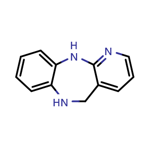 Chemical structure of 6,11-Dihydro-5H-pyrido[2,3-b][1,5]benzodiazepine , CAS 16287-36-8, AChemBlock AD281596