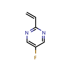 Chemical structure of 5-Fluoro-2-vinylpyrimidine , CAS 1075756-72-7, AChemBlock AD281606