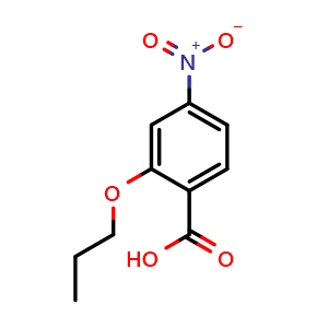 Chemical structure of 4-Nitro-2-propoxybenzoic acid , CAS 103204-41-7, AChemBlock AD281622