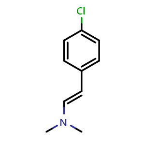 Chemical structure of (1E)-2-(4-Chlorophenyl)-N,N-dimethylethenamine , CAS 444587-02-4, AChemBlock AD281638