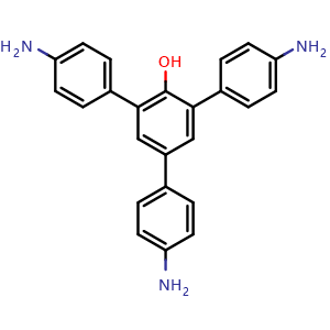 Chemical structure of 4,4''-Diamino-5'-(4-aminophenyl)-[1,1':3',1''-terphenyl]-2'-ol , CAS 2271247-13-1, AChemBlock AD281641