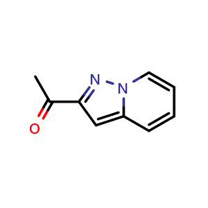 Chemical structure of 1-Pyrazolo[1,5-a]pyridin-2-ylethanone , CAS 1557478-69-9, AChemBlock AD281650
