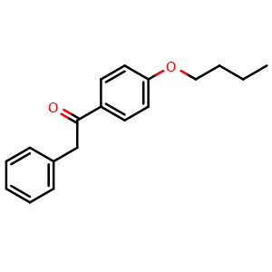 Chemical structure of 1-(4-Butoxyphenyl)-2-phenylethanone , CAS 63192-19-8, AChemBlock AD281674