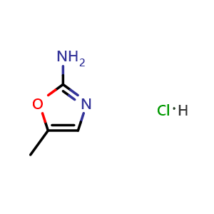 Chemical structure of 5-Methyloxazol-2-amine hydrochloride , CAS 929568-25-2, AChemBlock AD281676