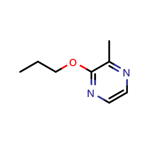 Chemical structure of 2-Methyl-3-propoxypyrazine , CAS 144669-14-7, AChemBlock AD281680