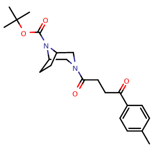 Chemical structure of 1,1-Dimethylethyl 3-[4-(4-methylphenyl)-1,4-dioxobutyl]-3,8-diazabicyclo[3.2.1]octane-8-carboxylate , CAS 2853259-12-6, AChemBlock AD281708