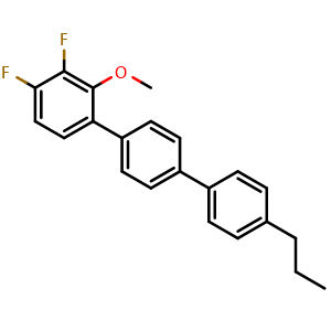 Chemical structure of 3,4-Difluoro-2-methoxy-4''-propyl-1,1':4',1''-terphenyl , CAS 913682-76-5, AChemBlock AD281755