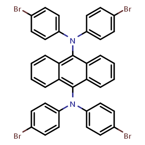 Chemical structure of N9,N9,N10,N10-Tetrakis(4-bromophenyl)-9,10-anthracenediamine , CAS 914307-12-3, AChemBlock AD281765