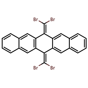 Chemical structure of 6,13-Bis(dibromomethylene)-6,13-dihydropentacene , CAS 1256935-81-5, AChemBlock AD281771