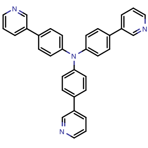 Chemical structure of 4-(3-Pyridinyl)-N,N-bis[4-(3-pyridinyl)phenyl]benzenamine , CAS 1366291-61-3, AChemBlock AD281775