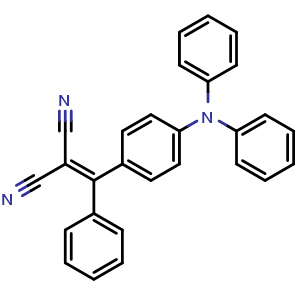 Chemical structure of 2-[[4-(Diphenylamino)phenyl]phenylmethylene]propanedinitrile , CAS 2400855-32-3, AChemBlock AD281795