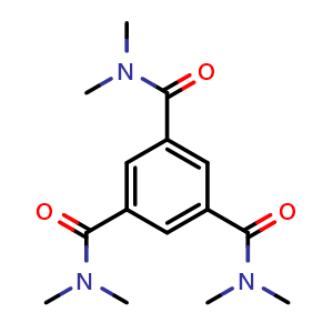 Chemical structure of N1,N1,N3,N3,N5,N5-Hexamethyl-1,3,5-benzenetricarboxamide , CAS 848787-22-4, AChemBlock AD281804