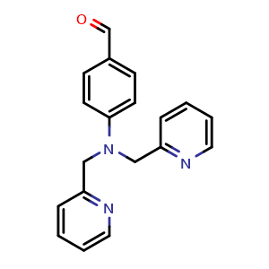 Chemical structure of 4-[Bis(pyridin-2-ylmethyl)amino]benzaldehyde , CAS 946005-73-8, AChemBlock AD281806