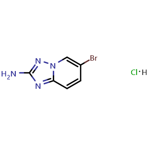 Chemical structure of 6-Bromo-[1,2,4]triazolo[1,5-a]pyridin-2-amine hydrochloride , CAS 1890953-50-0, AChemBlock AD281808