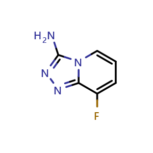 Chemical structure of 8-Fluoro-1,2,4-triazolo[4,3-a]pyridin-3-amine , CAS 1784339-55-4, AChemBlock AD281815