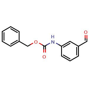 Chemical structure of 3-((Benzyloxycarbonyl)amino)benzaldehyde , CAS 166337-67-3, AChemBlock AD281818