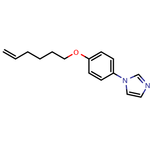 Chemical structure of 1-[4-(5-Hexen-1-yloxy)phenyl]-1H-imidazole , CAS 502655-86-9, AChemBlock AD281819