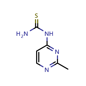 Chemical structure of N-(2-Methyl-4-pyrimidinyl)thiourea , CAS 1370556-20-9, AChemBlock AD281828
