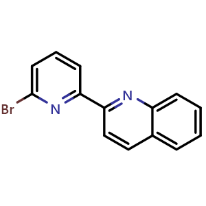 Chemical structure of 2-(6-Bromo-2-pyridinyl)quinoline , CAS 149775-40-6, AChemBlock AD281855