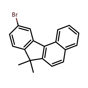 Chemical structure of 10-Bromo-7,7-dimethyl-7H-benzo[c]fluorene , CAS 1674334-02-1, AChemBlock AD281857