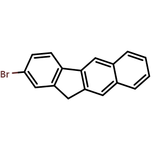 Chemical structure of 2-Bromo-11H-benzo[b]fluorene , CAS 1793007-49-4, AChemBlock AD281861