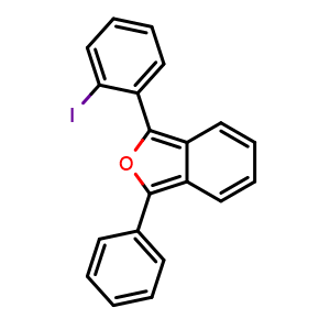 Chemical structure of 1-(2-Iodophenyl)-3-phenylisobenzofuran , CAS 1049009-62-2, AChemBlock AD281879