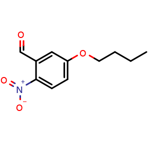 Chemical structure of 5-Butoxy-2-nitrobenzaldehyde , CAS 548798-24-9, AChemBlock AD281880