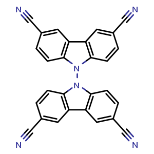 Chemical structure of [9,9'-Bicarbazole]-3,3',6,6'-tetracarbonitrile , CAS 2266564-53-6, AChemBlock AD281887