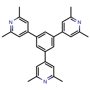 Chemical structure of 1,3,5-Tris(2,6-dimethylpyridin-4-yl)benzene , CAS 2124272-52-0, AChemBlock AD281892