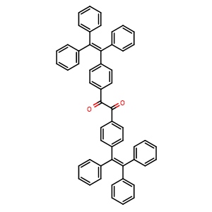 Chemical structure of 1,2-Bis(4-(1,2,2-triphenylvinyl)phenyl)ethane-1,2-dione , CAS 2115700-78-0, AChemBlock AD281894