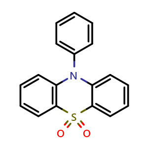 Chemical structure of 10-Phenyl-phenothiazine-5,5-dioxide , CAS 107522-66-7, AChemBlock AD281899