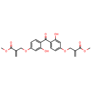 Chemical structure of Dimethyl 2,2'-(((carbonylbis(3-hydroxy-4,1-phenylene))bis(oxy))bis(methylene))diacrylate , CAS 2468675-99-0, AChemBlock AD281910