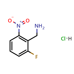 Chemical structure of (2-Fluoro-6-nitrophenyl)methanamine hydrochloride , CAS 1214384-02-7, AChemBlock AD281913