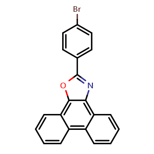 Chemical structure of 2-(4-Bromophenyl)phenanthro[9,10-d]oxazole , CAS 946146-07-2, AChemBlock AD281914