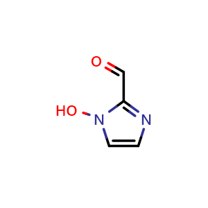 Chemical structure of 1-Hydroxy-1H-imidazole-2-carboxaldehyde , CAS 202212-00-8, AChemBlock AD281917