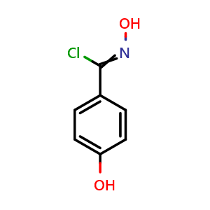 Chemical structure of N,4-Dihydroxybenzenecarboximidoyl chloride , CAS 207297-08-3, AChemBlock AD281962