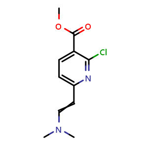 Chemical structure of Methyl 2-chloro-6-[2-(dimethylamino)ethenyl]-3-pyridinecarboxylate , CAS 1312697-61-2, AChemBlock AD281966
