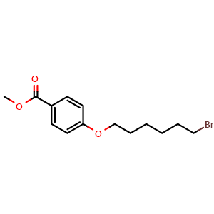 Chemical structure of Methyl 4-[(6-bromohexyl)oxy]benzoate , CAS 98263-74-2, AChemBlock AD281967