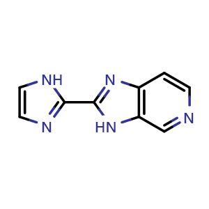 Chemical structure of 2-(1H-Imidazol-2-yl)-3H-imidazo[4,5-c]pyridine , CAS 2578957-63-6, AChemBlock AD281976