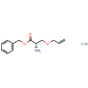 Chemical structure of Benzyl O-allyl-L-serinate hydrochloride , CAS 2234286-28-1, AChemBlock AD281984