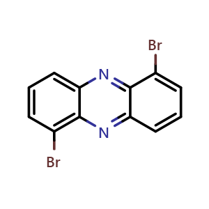 Chemical structure of 1,6-Dibromophenazine , CAS 81353-56-2, AChemBlock AD281990