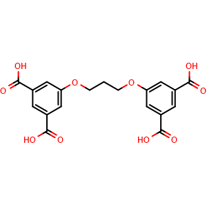 Chemical structure of 5,5'-(Propane-1,3-diylbis(oxy))diisophthalic acid , CAS 433216-78-5, AChemBlock AD281992